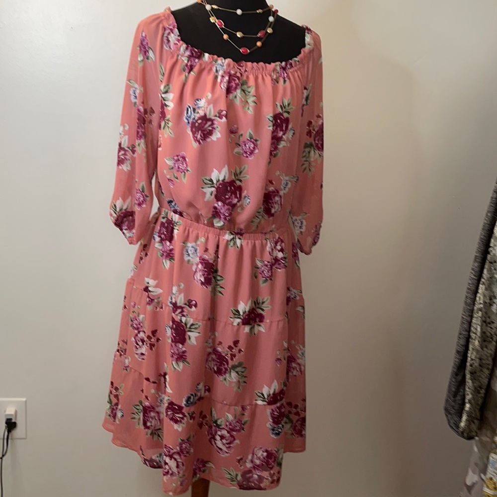 Pink Floral Dress